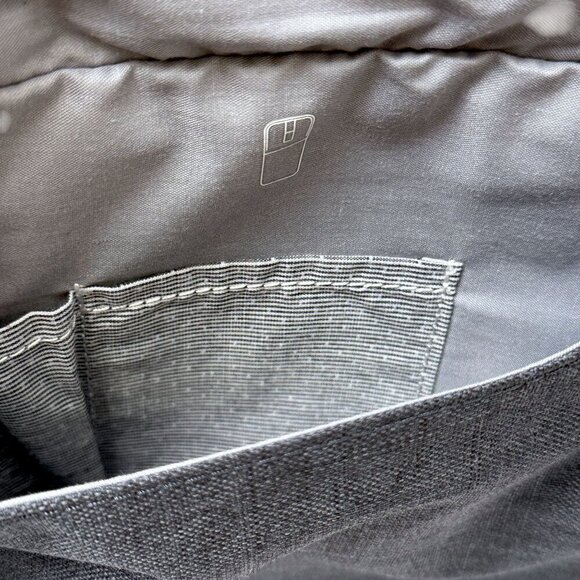 Brenthaven Collins Case iPad / Tablet Holder Blue Fabric Brown Faux Leather Trim - Picture 8 of 10